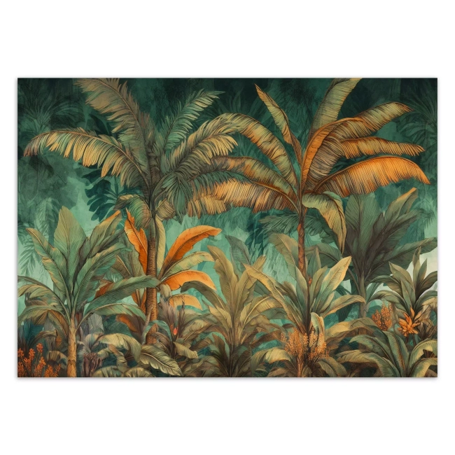 Tapeta na wymiar - bujny tropikalny las liście palmy - RADIMAR1019005